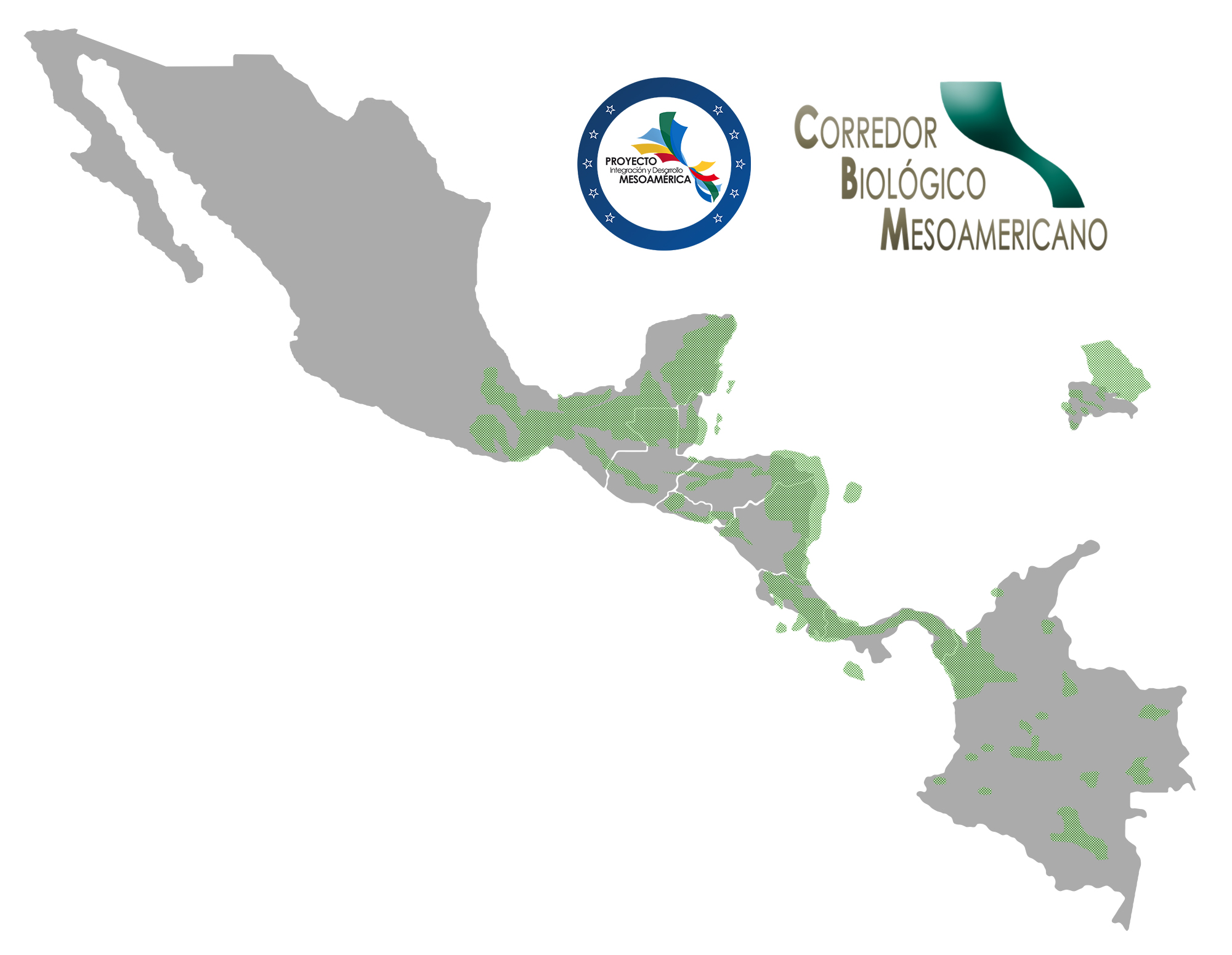 Mapa del Corredor Biológico Mesoamericano